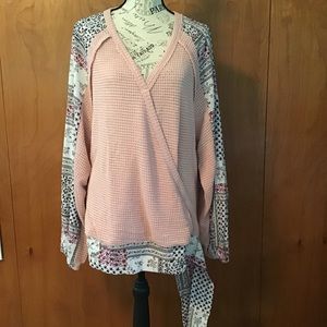 Pink Boho Top NWOT